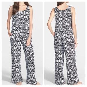 La Blanca jumpsuit geometric sleeveless black and white womens medium